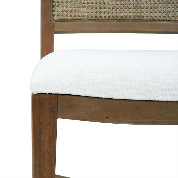Bramble - Dulwich Dining Chair in Straw Wash w/ Arctic White Performance Fabric (Set of 2) - 76450STWSF204----
