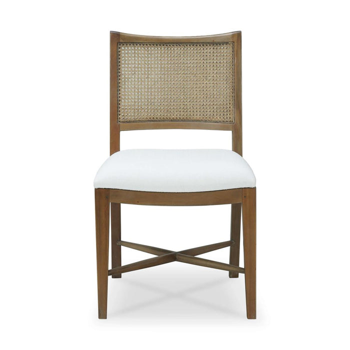 Bramble - Dulwich Dining Chair in Straw Wash w/ Arctic White Performance Fabric (Set of 2) - 76450STWSF204----