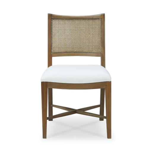 Bramble - Dulwich Dining Chair In Straw Wash w/ Arctic White Performance Fabric - 76450STWSF204 - GreatFurnitureDeal