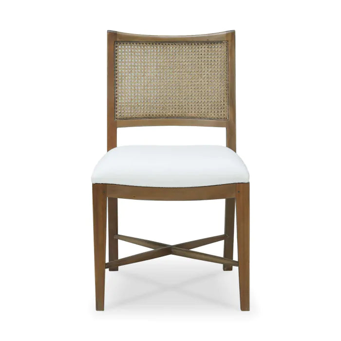 Bramble - Dulwich Dining Chair In Straw Wash w/ Arctic White Performance Fabric - 76450STWSF204 - GreatFurnitureDeal