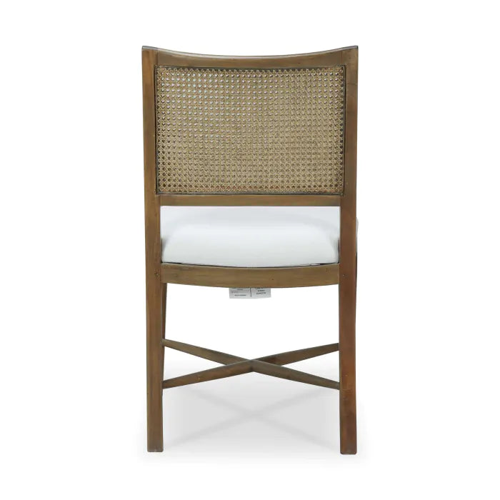 Bramble - Dulwich Dining Chair In Straw Wash w/ Arctic White Performance Fabric - BR-76450STWSF204 - GreatFurnitureDeal