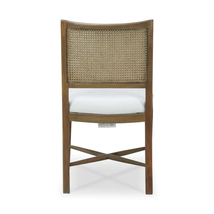 Bramble - Dulwich Dining Chair In Straw Wash w/ Arctic White Performance Fabric - 76450STWSF204 - GreatFurnitureDeal