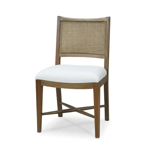 Bramble - Dulwich Dining Chair In Straw Wash w/ Arctic White Performance Fabric - BR-76450STWSF204 - GreatFurnitureDeal