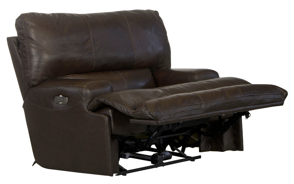 Catnapper - Wembley Power Headrest Power Lumbar Power Leather Recliner in Chocolate - 764580-7-CHOCOLATE-MTO - GreatFurnitureDeal