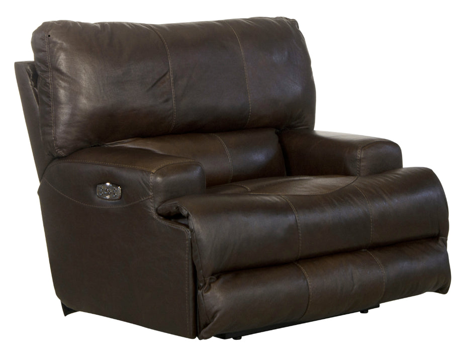 Catnapper - Wembley 3 Piece Power Reclining Living Room Set with Power Headrest & Power Lumbar in Chocolate - 764581-764589-764581-764589-764580-7-CHOCOLATE-CHOCOLATE-MTO