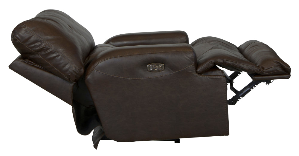 Catnapper - Wembley Power Headrest Power Lumbar Power Leather Recliner in Chocolate - 764580-7-CHOCOLATE-MTO