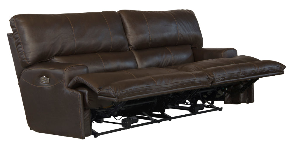 Catnapper - Wembley Power Lay Flat Reclining Sofa in Chocolate - 64581-CHO-P-MTO