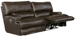 Catnapper - Wembley Power Headrest Power Lumbar Power Reclining Leather Sofa in Steel - 764581-STEEL-MTO - GreatFurnitureDeal