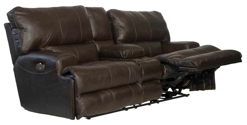 Catnapper - Wembley 2 Piece Power Reclining Sofa Set with Power Headrest & Power Lumbar in Chocolate - 764581-764589-CHOCOLATE-MTO