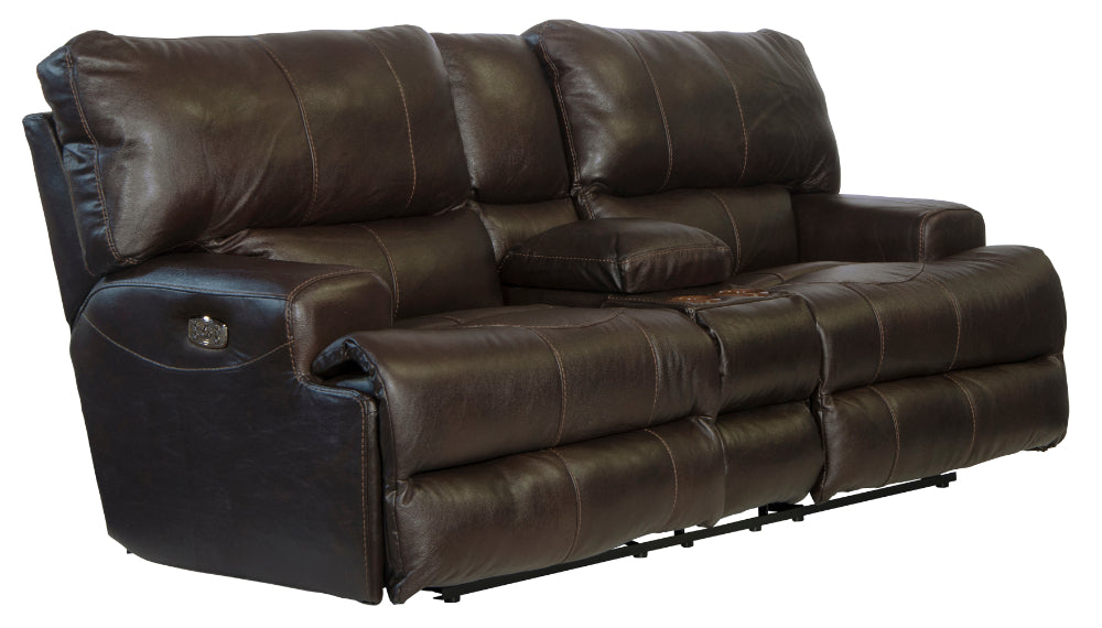 Catnapper - Wembley 3 Piece Power Lay Flat Reclining Living Room Set in Chocolate - 64581-CHO-P-3SET