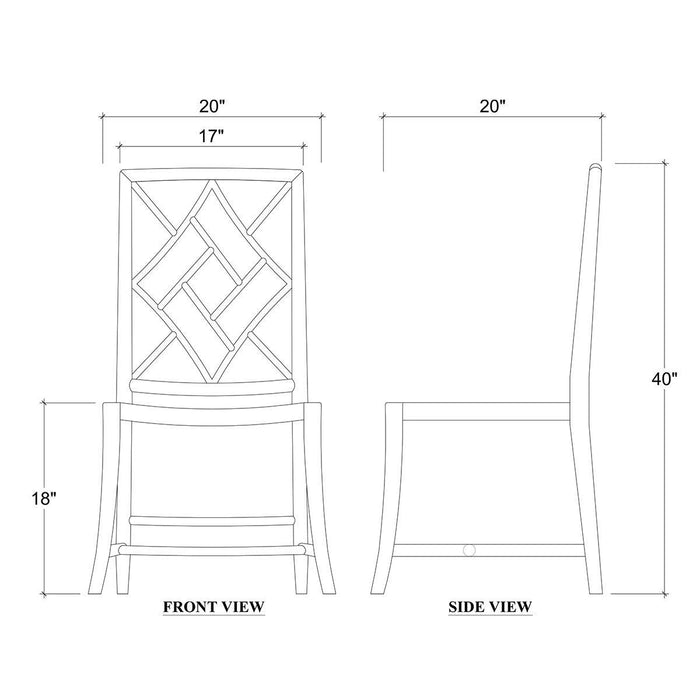 Bramble - Farringdon Dining Chair in Fruitwood w/ Arctic White Performance Fabric (Set of 2) - 76464FRWSF204----