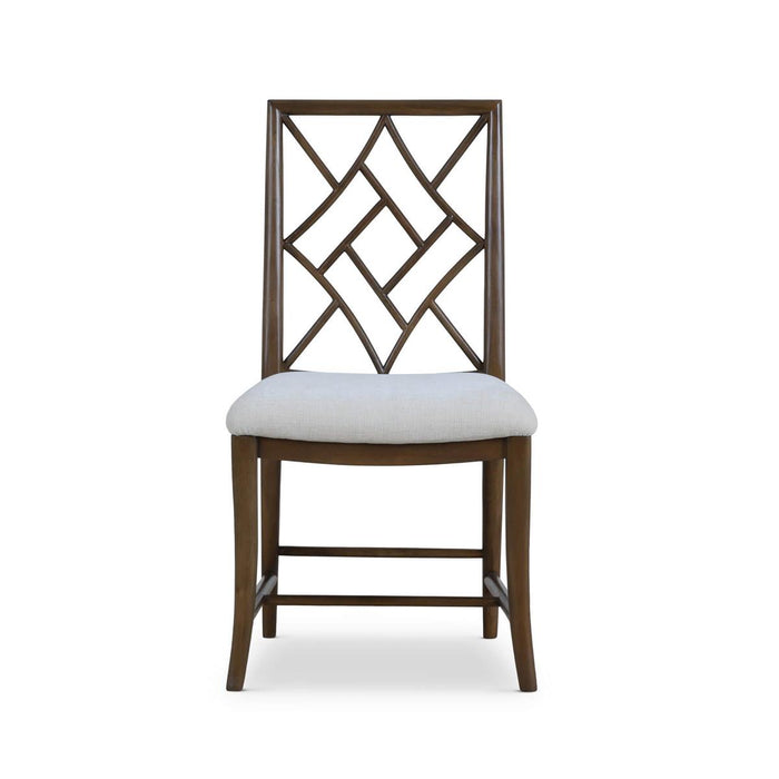 Bramble - Farringdon Dining Chair in Walnut Finish w/ Thames Natural Performance Fabric (Set of 2) - 76464WLTSF247----
