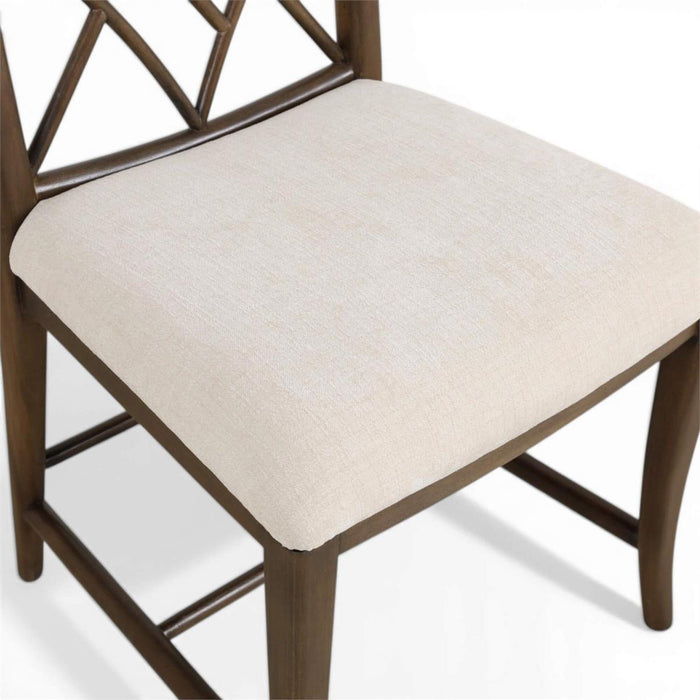 Bramble - Farringdon Dining Chair in Walnut Finish w/ Thames Natural Performance Fabric (Set of 2) - 76464WLTSF247----