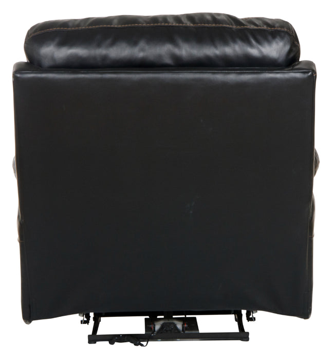 Catnapper - Thornton Power Headrest w-Lumbar Power Lay Flat Recliner in Black - 764762-7-BLACK-MTO - GreatFurnitureDeal