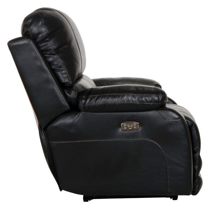 Catnapper - Thornton Power Headrest w-Lumbar Power Lay Flat Recliner in Black - 764762-7-BLACK-MTO - GreatFurnitureDeal