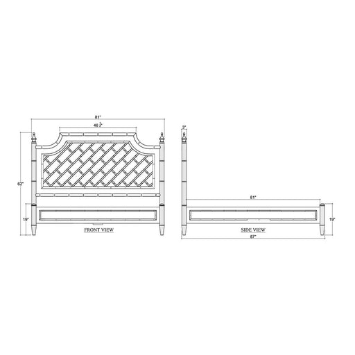 Bramble - Chelsea King Bed in Architectural White - 76476HRW----LDT - GreatFurnitureDeal