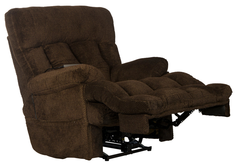 Catnapper - Sterling Power Headrest w-Lumbar Power Lay Flat Recliner w-Dual Heat & Massage in Chocolate - 764788-7-CHOCOLATE - GreatFurnitureDeal