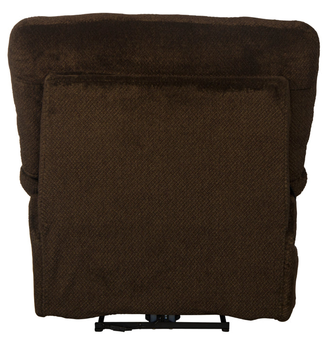 Catnapper - Sterling Power Headrest w-Lumbar Power Lay Flat Recliner w-Dual Heat & Massage in Chocolate - 764788-7-CHOCOLATE - GreatFurnitureDeal