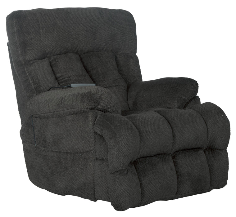 Catnapper - Sterling Power Headrest w-Lumbar Power Lay Flat Recliner w-Dual Heat & Massage in Pewter - 764788-7-PEWTER - GreatFurnitureDeal