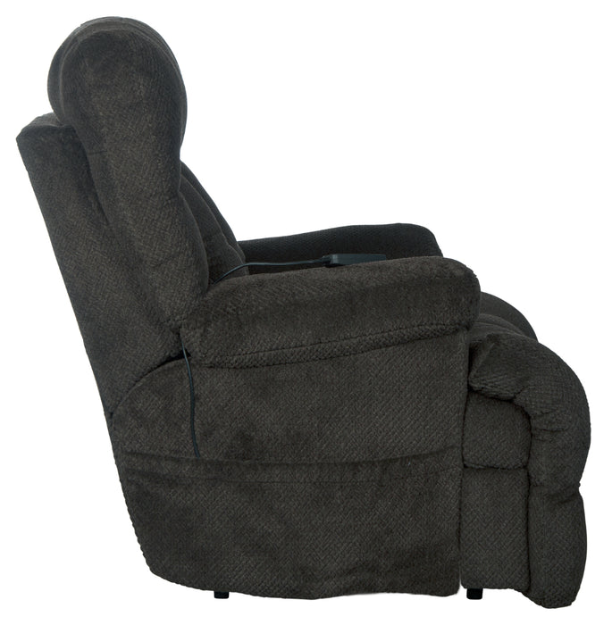 Catnapper - Sterling Power Headrest w-Lumbar Power Lay Flat Recliner w-Dual Heat & Massage in Pewter - 764788-7-PEWTER - GreatFurnitureDeal