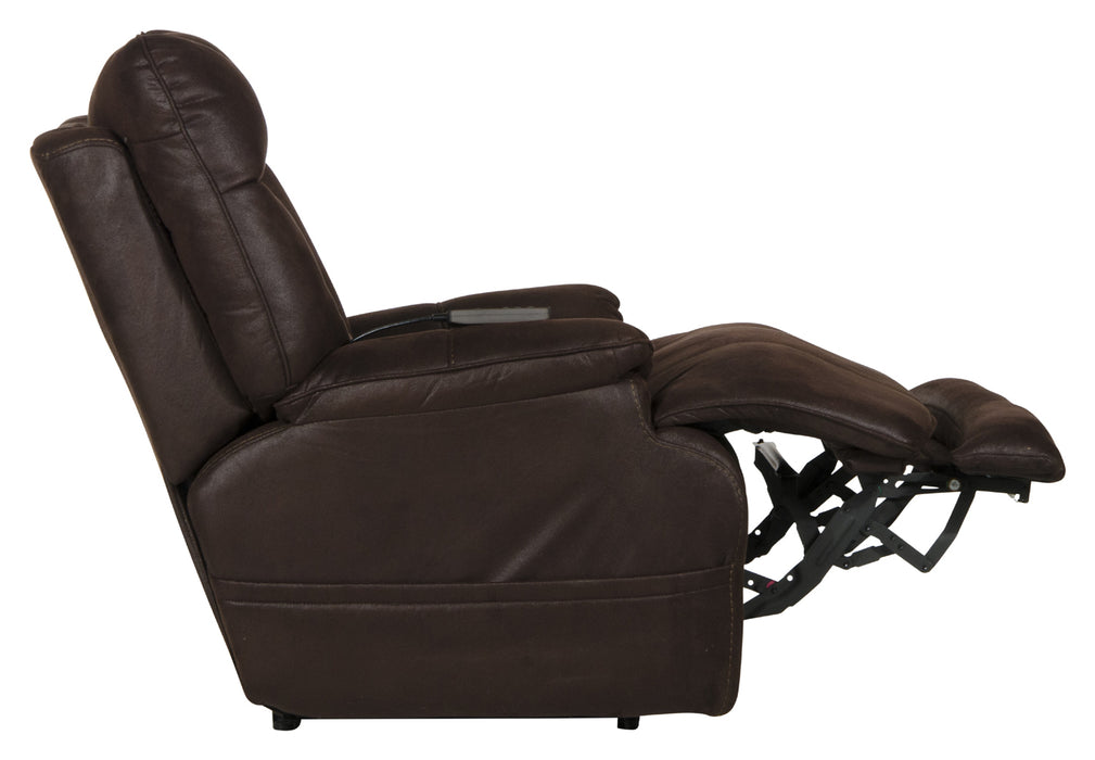 Catnapper - Anders Power Headrest w/Lumbar Power Lay Flat Recliner w/Dual Heat in Dark Chocolate - 764789-7-CHO