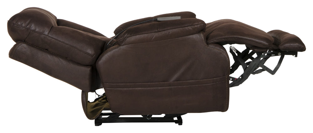 Catnapper - Anders Power Headrest w/Lumbar Power Lay Flat Recliner w/Dual Heat in Dark Chocolate - 764789-7-CHO