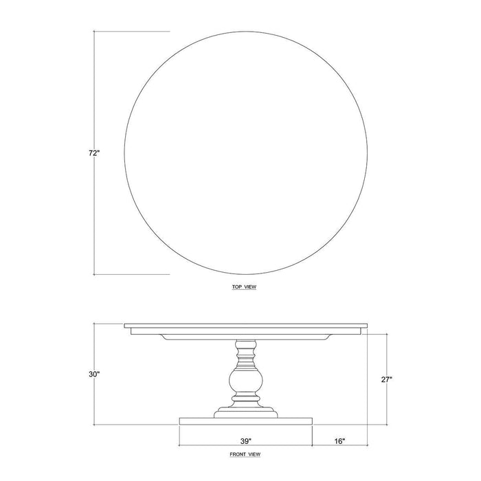 Bramble - Goucho Round Dining Table 72'' in Sandbar - 76478SNB-----