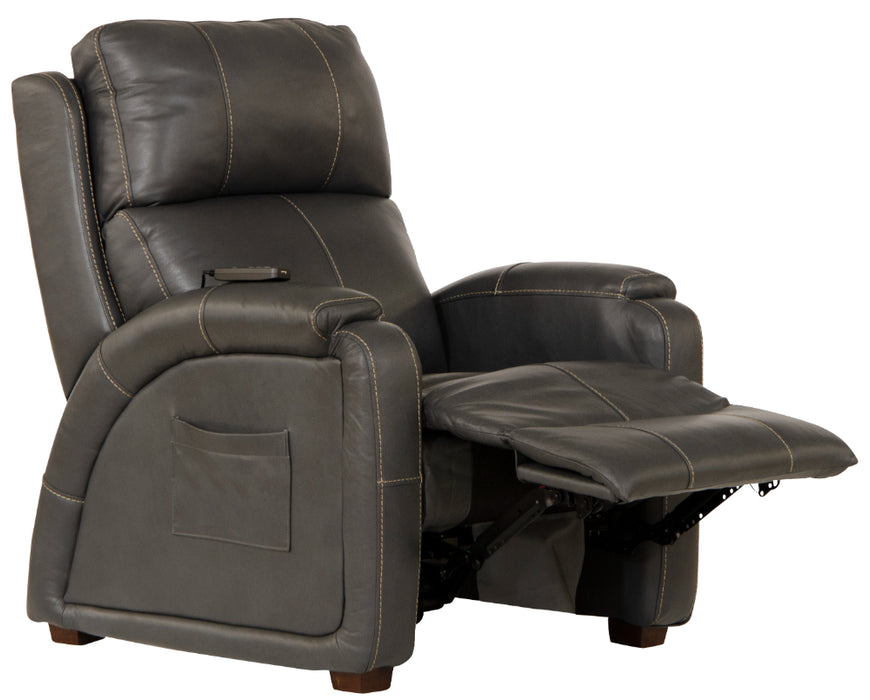 Catnapper - Reliever Power Headrest Power Lay Flat Recliner in Gunmetal - 764795-7-GUN - GreatFurnitureDeal