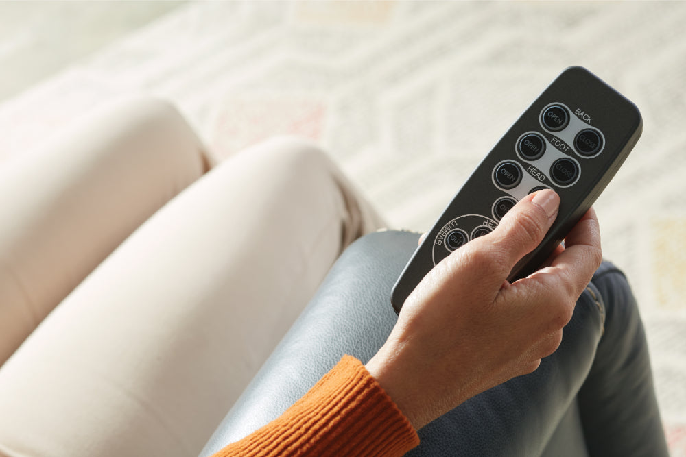 Catnapper - Reliever Power Headrest Power Lay Flat Recliner in Black - 764795-7-BLACK - GreatFurnitureDeal