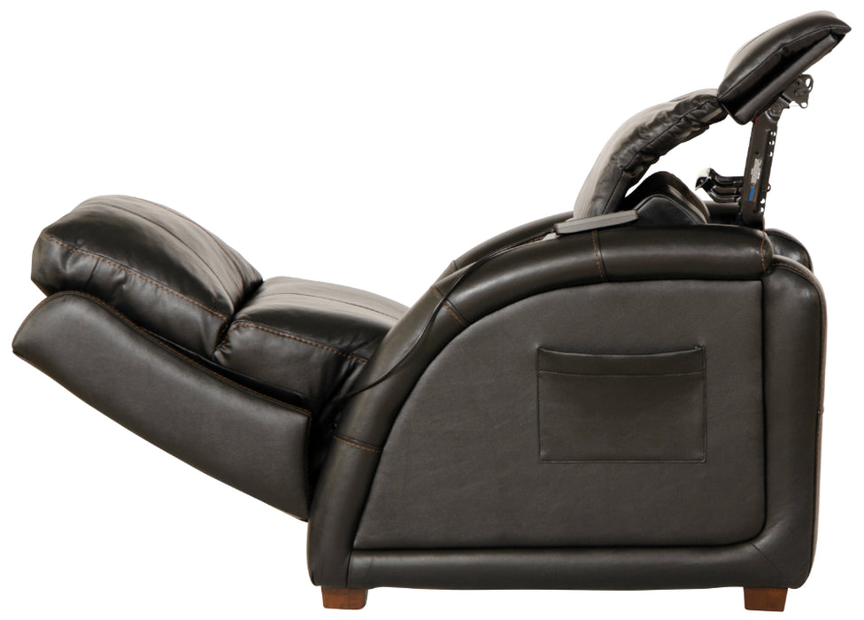 Catnapper - Reliever Power Headrest Power Lay Flat Recliner in Black - 764795-7-BLACK - GreatFurnitureDeal