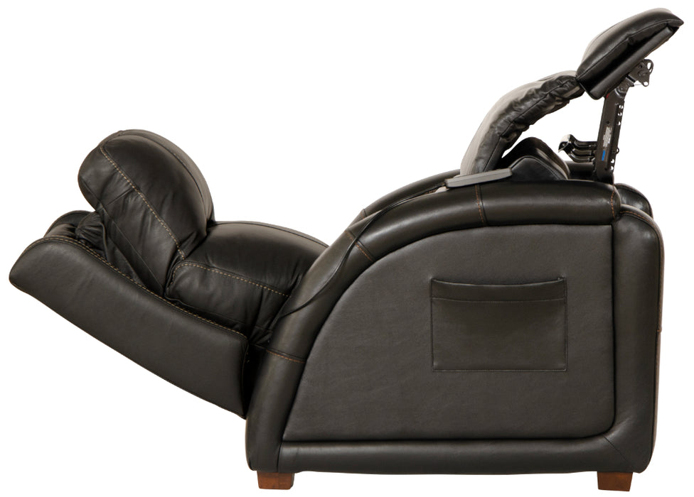 Catnapper - Reliever Power Headrest Power Lay Flat Recliner in Black - 764795-7-BLACK