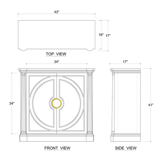 Bramble - Pimlico 2 Door Sideboard - BR-76490 - GreatFurnitureDeal