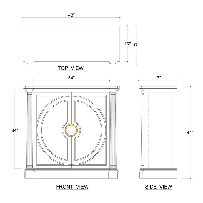 Bramble - Pimlico 2 Door Sideboard - BR-76490 - GreatFurnitureDeal