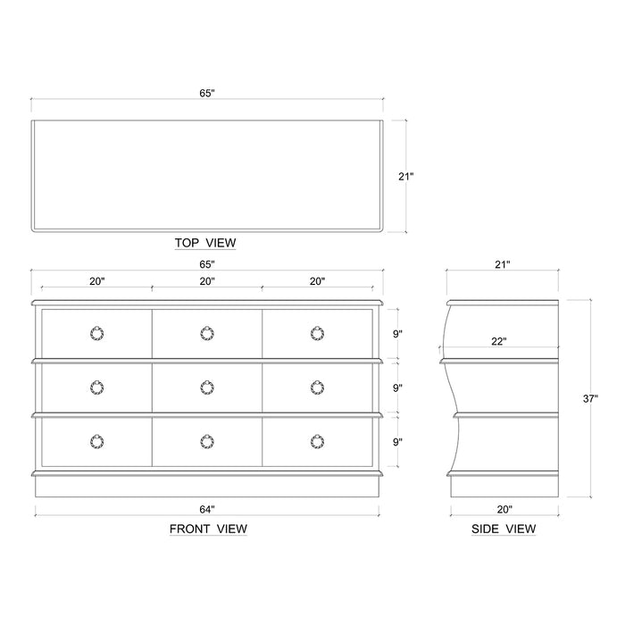 Bramble - Serpentine Large Dresser - BR-76500 - GreatFurnitureDeal