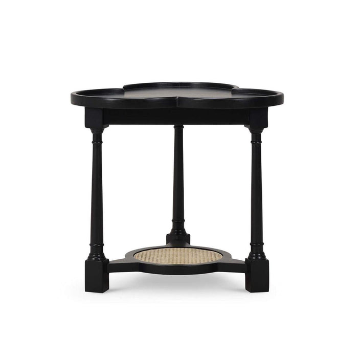 Bramble - Clover End Table in Batavia Black w/ Natural Rattan - 76508BBA-RNAT--- - GreatFurnitureDeal