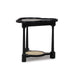 Bramble - Clover End Table in Batavia Black w/ Natural Rattan - 76508BBA-RNAT--- - GreatFurnitureDeal