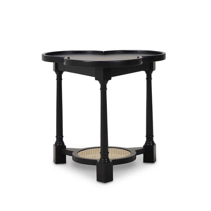 Bramble - Clover End Table in Batavia Black w/ Natural Rattan - 76508BBA-RNAT--- - GreatFurnitureDeal