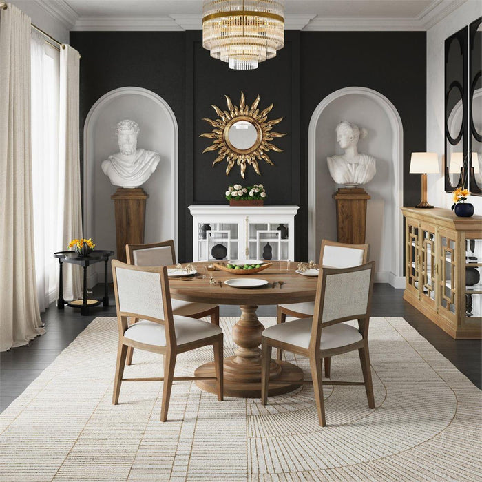 Bramble - Clover End Table in Batavia Black w/ Natural Rattan - 76508BBA-RNAT--- - GreatFurnitureDeal