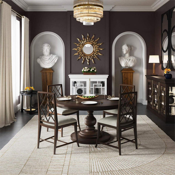 Bramble - Clover End Table in Batavia Black w/ Natural Rattan - 76508BBA-RNAT--- - GreatFurnitureDeal