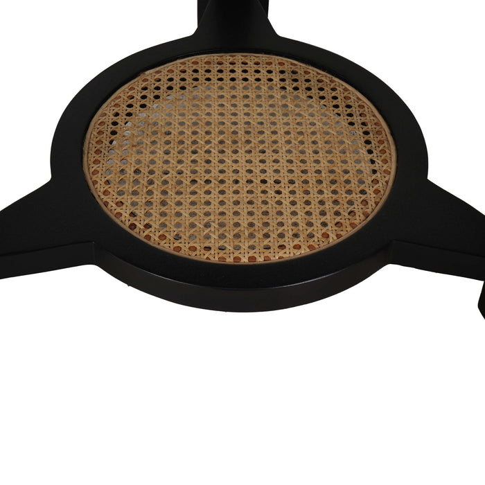 Bramble - Clover End Table in Batavia Black w/ Natural Rattan - 76508BBA-RNAT--- - GreatFurnitureDeal