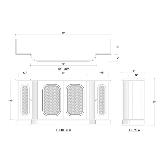 Bramble - Belem Credenza - BR-76510 - GreatFurnitureDeal