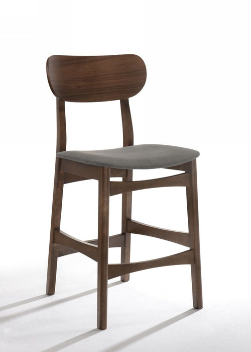 VIG Furniture - Modrest Lynn Modern Grey & Walnut Counter Chair (Set of 2) - VGMA-MI-861-BC24