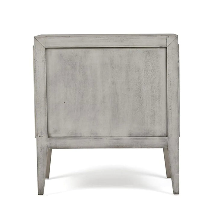 Bramble - Rutland Bedside in Batavia Black w/ Antique French Oak Trim - 76517BBA--AFD-- - GreatFurnitureDeal