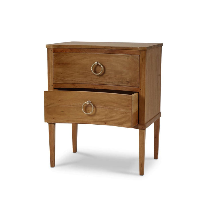 Bramble - Bow Nightstand in Antique French Oak - 76518AFD-----