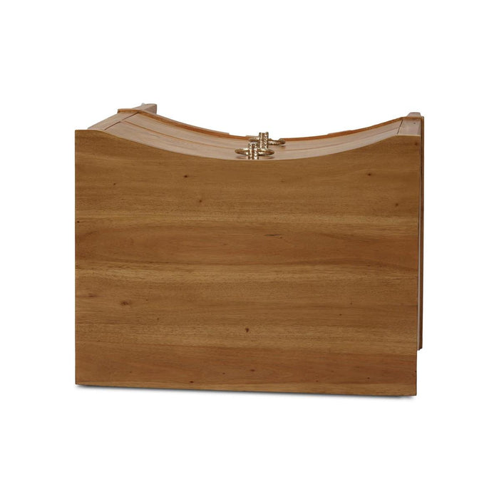 Bramble - Bow Nightstand in Antique French Oak - 76518AFD-----