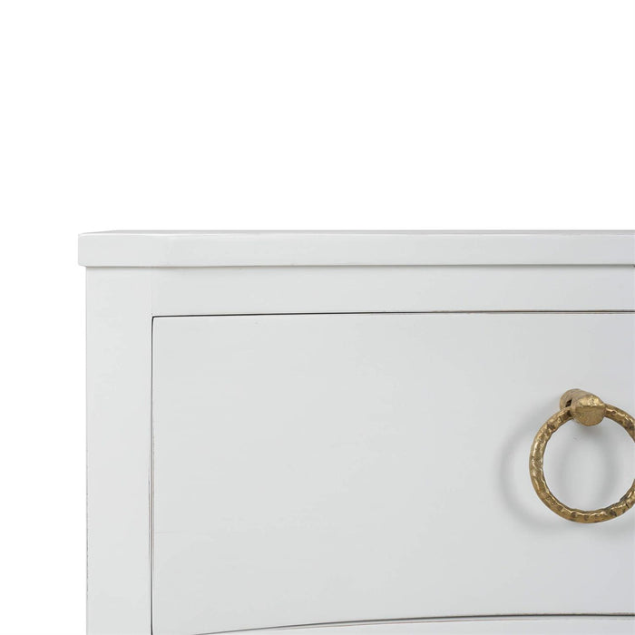 Bramble - Bow Nightstand in Architectural White - 76518HRW----LDT
