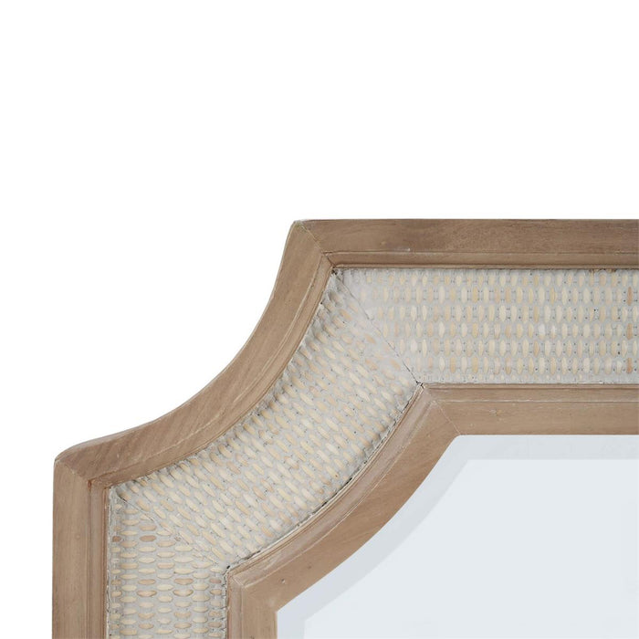 Bramble - Finsbury Mirror in Sandbar w/ White Inset Rattan - 76522SNB-RT01---