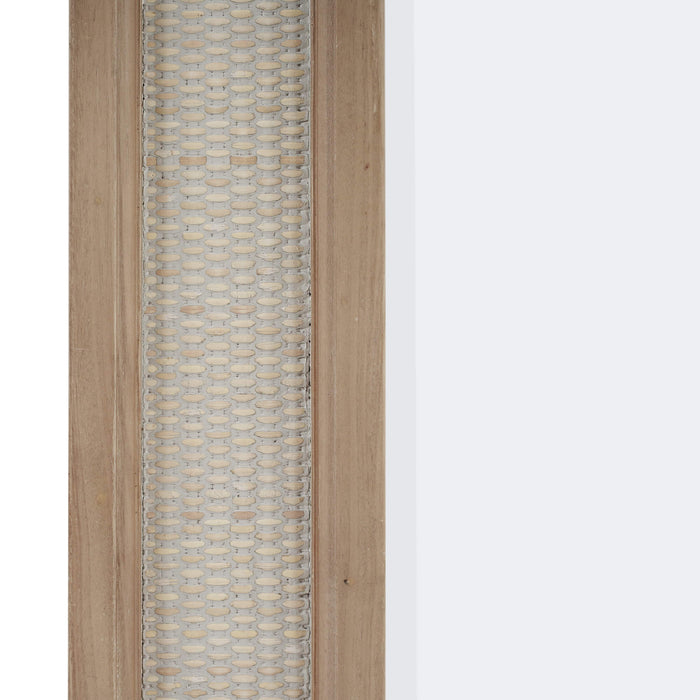 Bramble - Finsbury Mirror in Sandbar w/ White Inset Rattan - 76522SNB-RT01--- - GreatFurnitureDeal