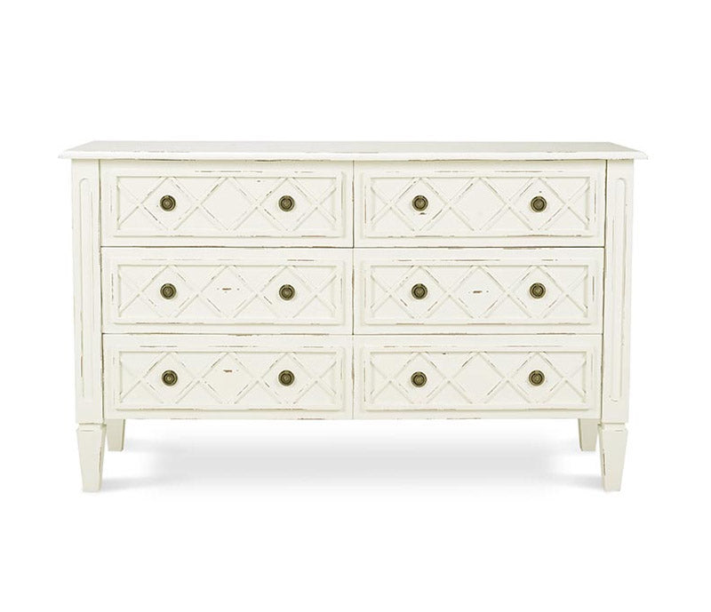 Bramble - Dauphine 6 Drawer Dresser in White Harvest - BR-76535WHD - GreatFurnitureDeal