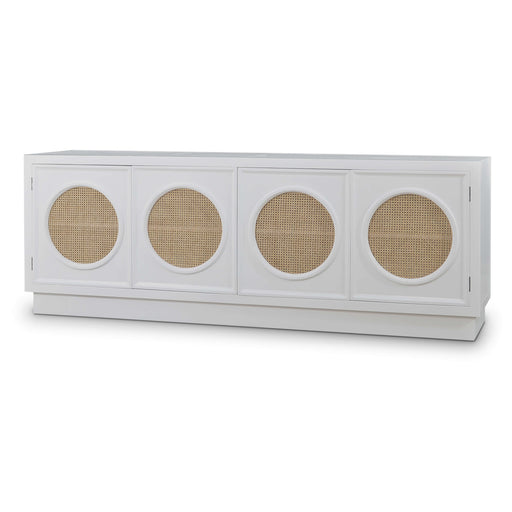 Bramble - Piccadilly 4 Door Credenza w/ Rattan - BR-76542 - GreatFurnitureDeal